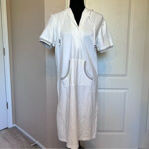 NWOT Sport Savvy Body and Rib Terry Cloth Polo Hoody Dress Coverup Size‎ Small